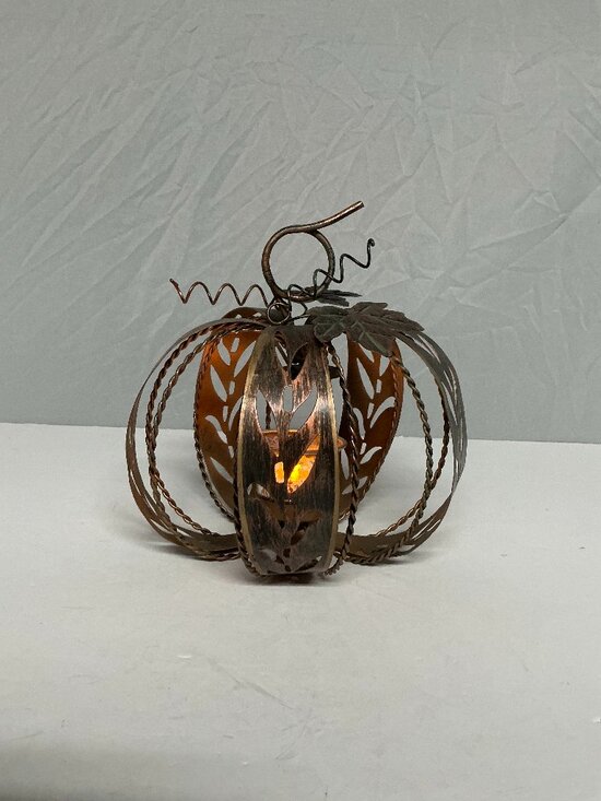 Other - Metal Pumpkin Candle Holder